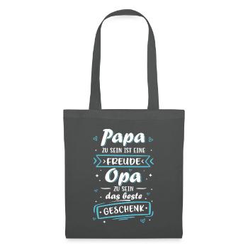 Birthday Father's Day Dad Grandpa Gift - Tote Bag - graphite grey - Front