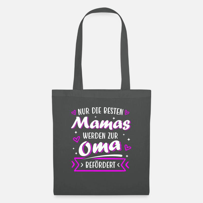 Mama Oma Geschenk Geburtstag Muttertag - Stoffbeutel - Graphite