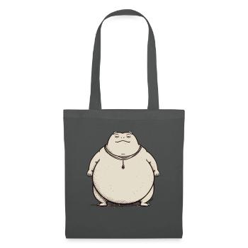 Großer dicker Sumo-Kröten-Frosch, Sumo Ringer - Stoffbeutel - Graphite - Vorne