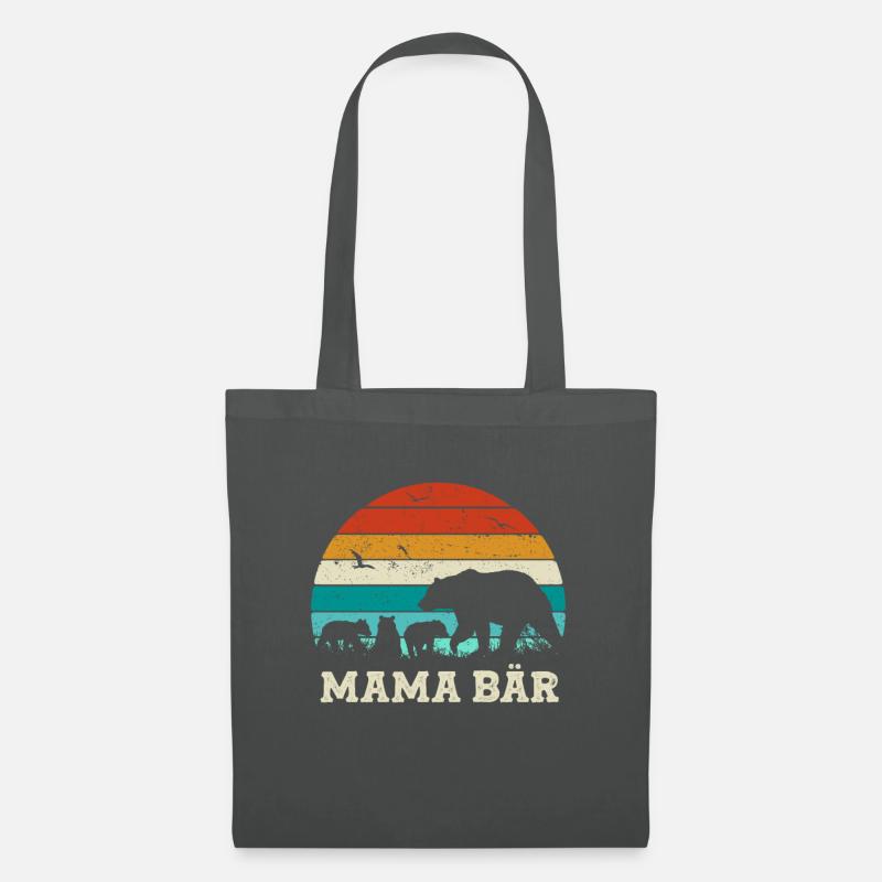 Mama Bär Dre Kinder Geschenk Muttertag Mamabär - Stoffbeutel - Graphite
