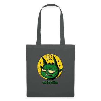 A Green Sleeping Leprechaun with Moon and Stars - Tote Bag - graphite grey - Front
