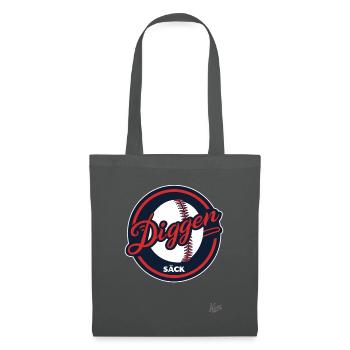 Funny Baseball Logo Thick Sack: Team Diggen Sack - Tote Bag - graphite grey - Front