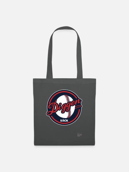 Lustig Baseball-Logo Dicker Sack: Team Diggen Säck - Stoffbeutel - Graphite