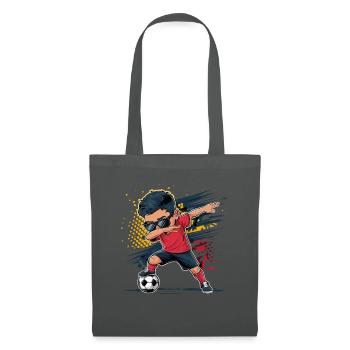 Dabbing Junge Mit Fussball Trikot Sonnenbrille - Stoffbeutel - Graphite - Vorne