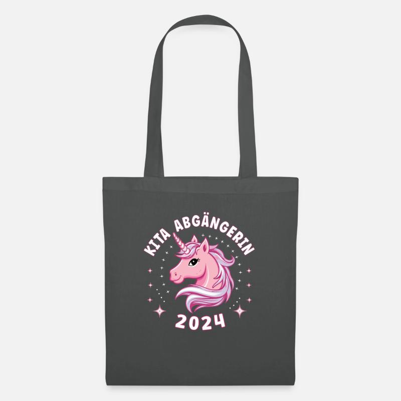Einschulung Schulanfang Mädchen Schulkind 2024 - Stoffbeutel - Graphite