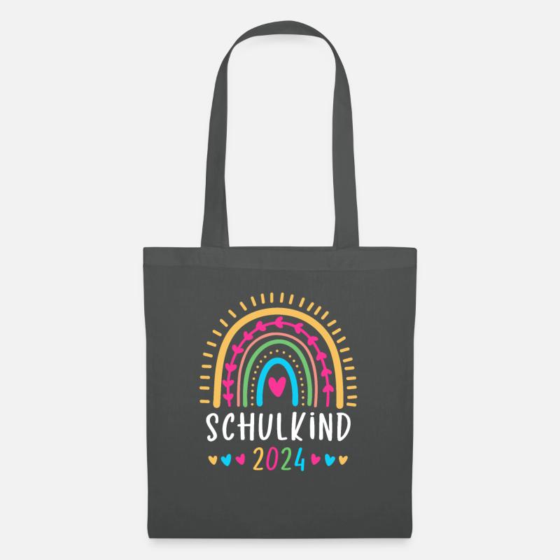 Einschulung Schulanfang Mädchen Schulkind 2024 - Stoffbeutel - Graphite