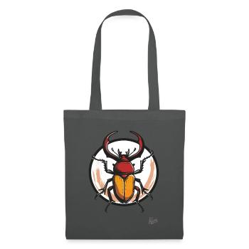 Grand, gros et puissant scarabée XXL - Sac en tissu - gris graphite - Devant