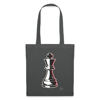 Roi des échecs - Sac en tissu - gris graphite - Devant