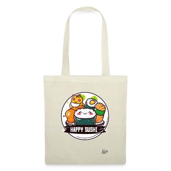 Kawaii Cute: Lustige und glückliche Sushi-Designs - Stoffbeutel - Natur - Vorne