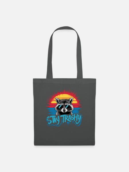 Stay Trashy Lustiges Kostüm Waschbär - Stoffbeutel - Graphite