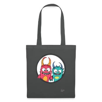 Lustige Monster-Freunde - Stoffbeutel - Graphite - Vorne