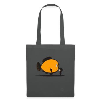 Little boy and big fish - Tote Bag - graphite grey - Front
