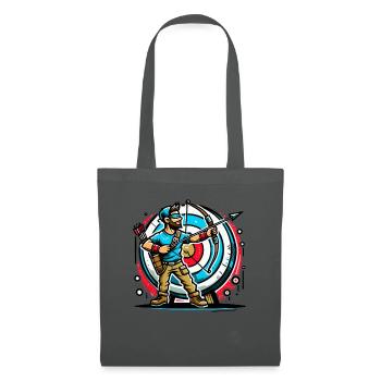 Super Archer – Arc et flèches - Sac en tissu - gris graphite - Devant