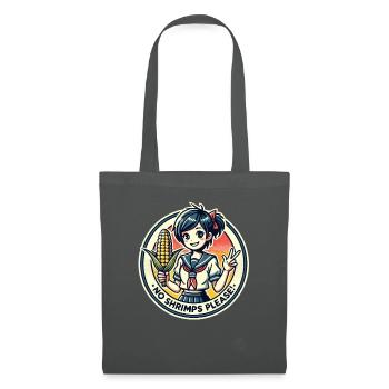 No shrimps: cartoon girl with corn on the cob - Tote Bag - graphite grey - Front