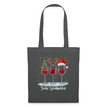 Funny Christmas Outfit Women Merry Christmas - Tote Bag - graphite grey - Front