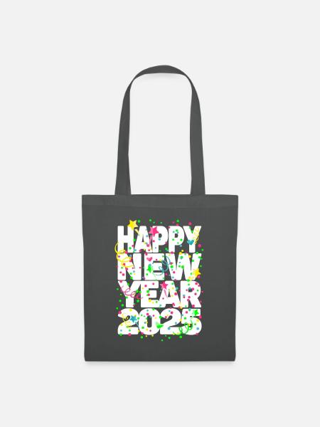 Silvester Party Happy New Year 2025 - Stoffbeutel - Graphite