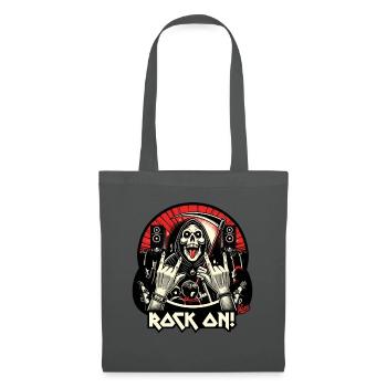 Grim Reaper Rock Music Concert: Rock On! - Tote Bag - graphite grey - Front