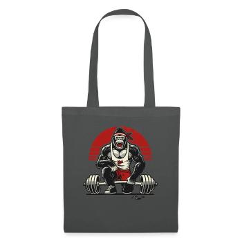 Fitness gorilla in weightlifting - Tote Bag - graphite grey - Front