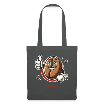 Thumbs up from a cheerful coffee bean - Tote Bag - graphite grey - Front