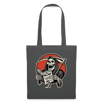 Grim Reaper reads business magazine and laughs - Tote Bag - graphite grey - Front