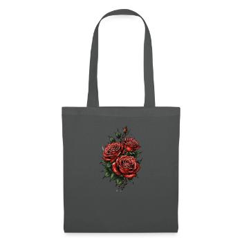 Purpurrotes Rosen-Trio - Stoffbeutel - Graphite - Vorne