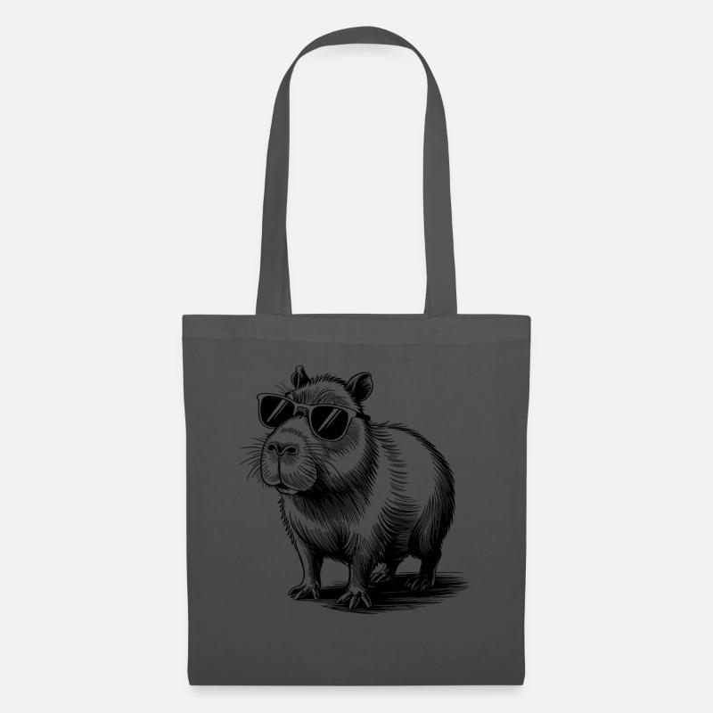 Lustiges Capybara Schlafshirt Kostüm Pyjama - Stoffbeutel - Graphite