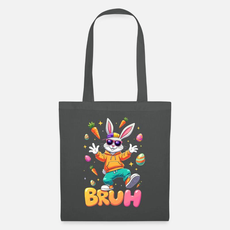 Bruh Cooler Osterhase Jungen Mädchen Ostern - Stoffbeutel - Graphite