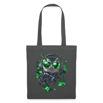 DJ Cool Outfit Pop Art Techno Festival Owl - Tote Bag - graphite grey - Front