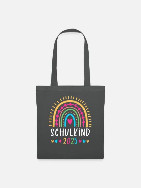Einschulung Schulanfang Mädchen Schulkind 2025 - Stoffbeutel - Graphite