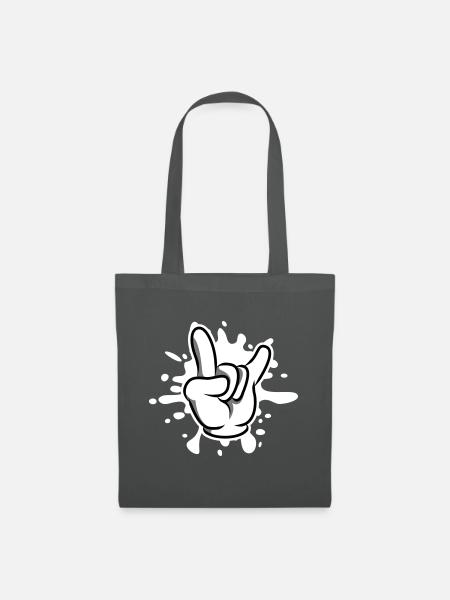 hand party symbol klecks - Stoffbeutel - Graphite