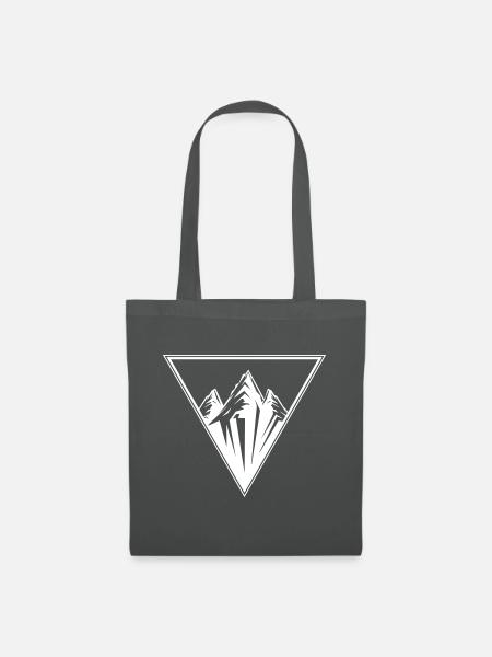 berge symbol icon triangle - Stoffbeutel - Graphite