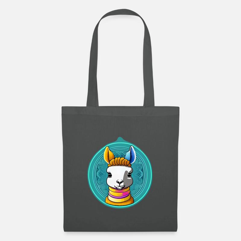 cute lama - Tote Bag - graphite grey