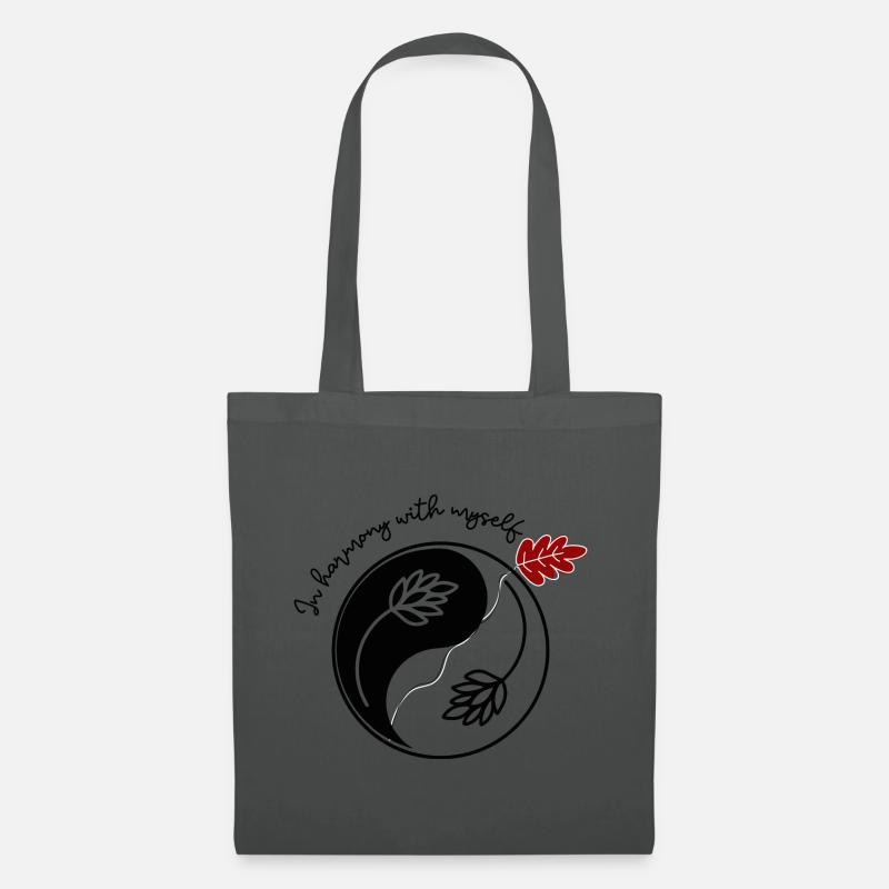 Moderne et élégant « En harmonie avec moi-même » - Sac en tissu - gris graphite