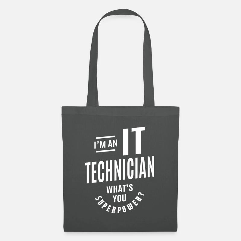 IT-Techniker Berufsbezeichnung - Stoffbeutel - Graphite
