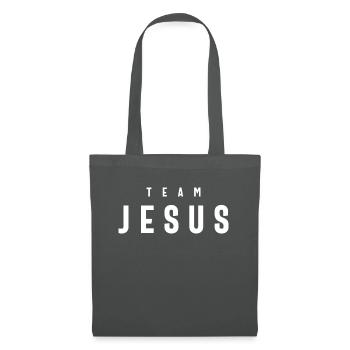 Cadeaux chrétiens pour les groupes de jeunes Équipe Jésus - Sac en tissu - gris graphite - Devant