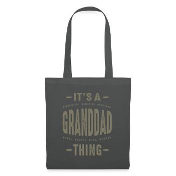 Mens It's a Granddad Thing Christmas Dad/Grandpa - Tote Bag - graphite grey - Front