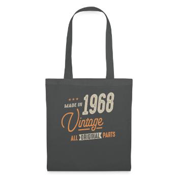 1968 Vintage Original Parts - 54. Geburtstag Retro - Stoffbeutel - Graphite - Vorne