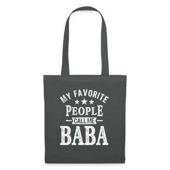 Mens Meine Lieblingsleute nennen mich Baba Funny Dad - Stoffbeutel - Graphite - Vorne