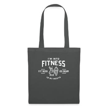 Ich stehe auf Fitness-Fit'ness-Eis in meinem Mund - Stoffbeutel - Graphite - Vorne