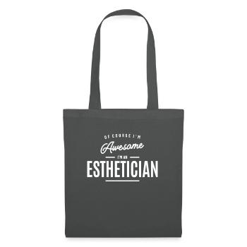 Esthéticienne Profession Emploi Travailleur d’anniversaire - Sac en tissu - gris graphite - Devant