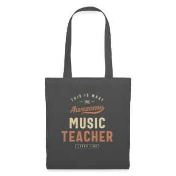 Funny Awesome Music Teacher Job Occupation - Tote Bag - graphite grey - Front