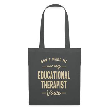 Thérapeute éducatif Emploi Profession Anniversaire - Sac en tissu - gris graphite - Devant