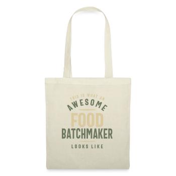 Funny Awesome Food Batchmaker Job Beruf - Stoffbeutel - Natur - Vorne
