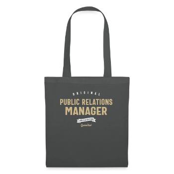 Public Relations Manager Lustige Berufsbezeichnung - Stoffbeutel - Graphite - Vorne
