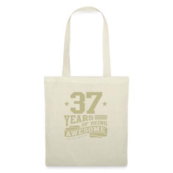37 Jahre Awesome 37. Geburtstag - Stoffbeutel - Natur - Vorne
