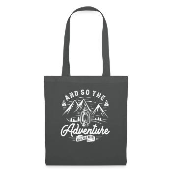 Und so beginnt das Abenteuer Camper Hiker - Stoffbeutel - Graphite - Vorne