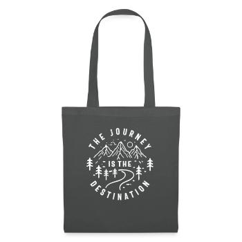 The Journey is The Destination Outdoor Adventure - Tote Bag - graphite grey - Front