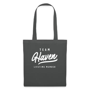 Team Haven Lifetime Member Personalized Name - Tote Bag - graphite grey - Front