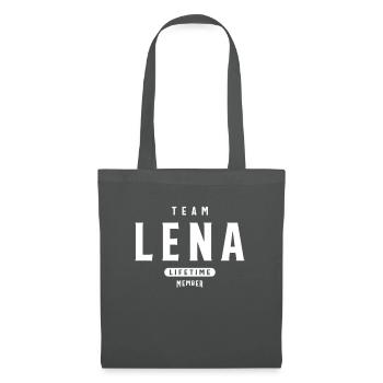 Team Lena Lifetime Member Personalized Name - Tote Bag - graphite grey - Front