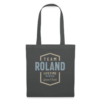 Team Roland Lifetime Member Personalisierter Name - Stoffbeutel - Graphite - Vorne